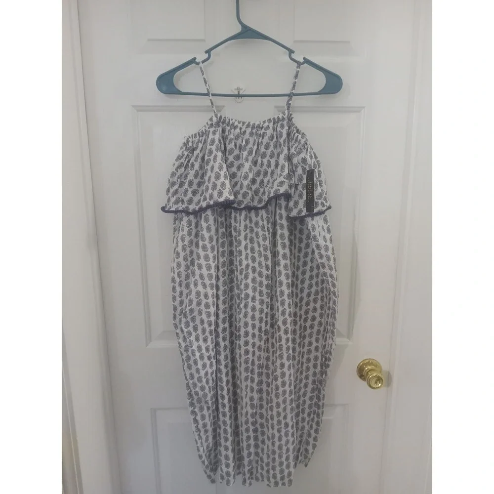 POLO RALPH LAUREN Girls Blue Paisley Gauze Ruffled Maxi Sundress Dress Sz 10 New